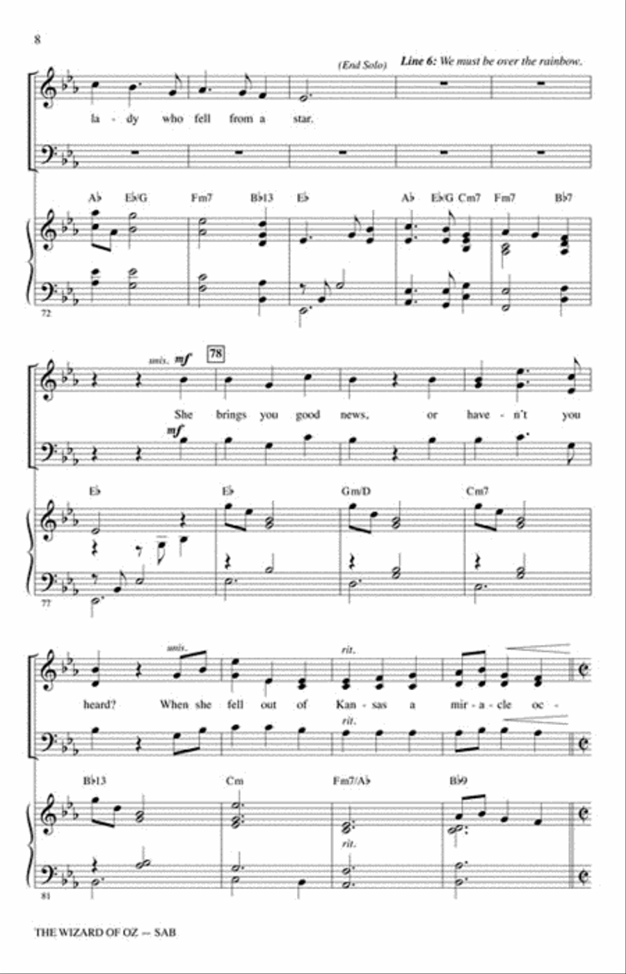 The Wizard of Oz 3-Part scores gallery preview page 4