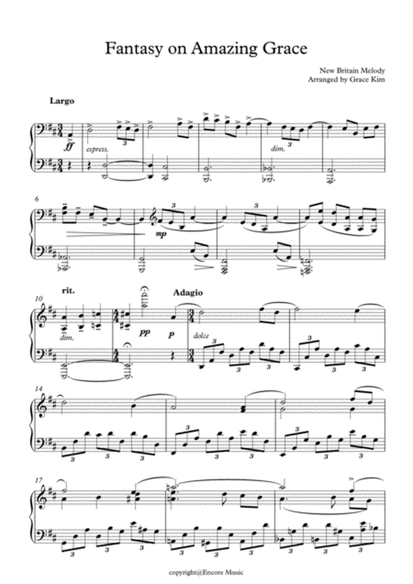 Amazing Grace for Solo Piano image number null
