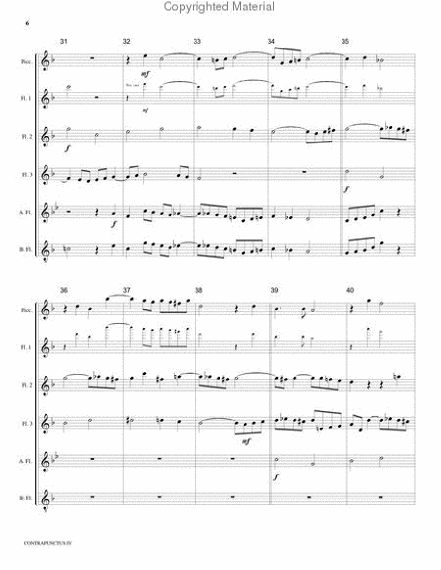 Contrapunctus #4 Contrapunctus #4 Flute Choir scores gallery preview page 7