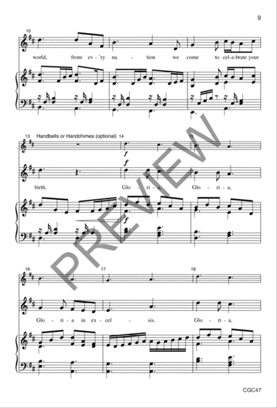 Light of the World (Full Score) Unison Choir scores gallery preview page 10