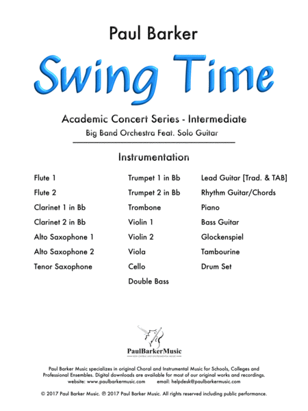 Swing Time (Full Orchestra & Guitar) image number null