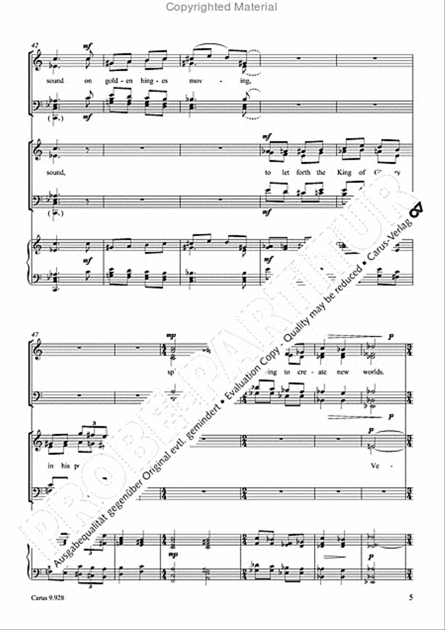Hail Holy Light 4-Part scores gallery preview page 6