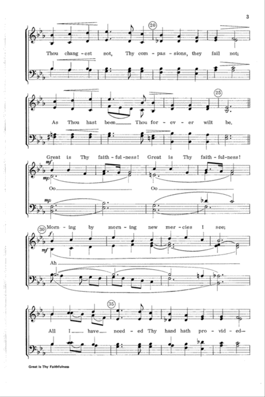 Great Is Thy Faithfulness 4-Part scores gallery preview page 3