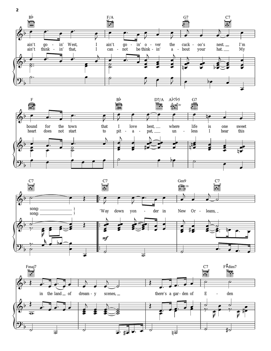'Way Down Yonder In New Orleans Guitar scores gallery preview page 2
