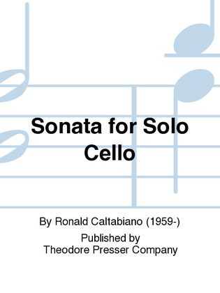 Book cover for Sonata For Solo Cello