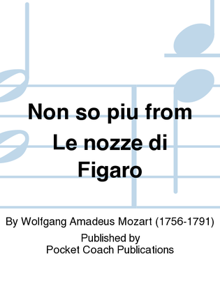 Book cover for Non so piu from Le nozze di Figaro