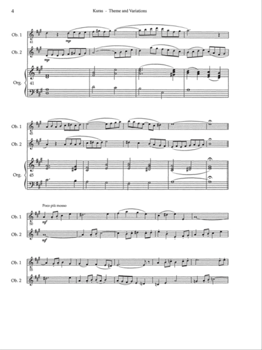Theme and Variations Oboe scores gallery preview page 7