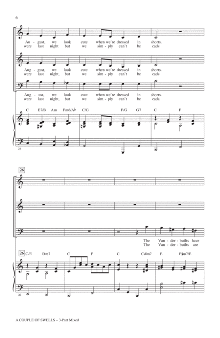 A Couple Of Swells 3-Part scores gallery preview page 4