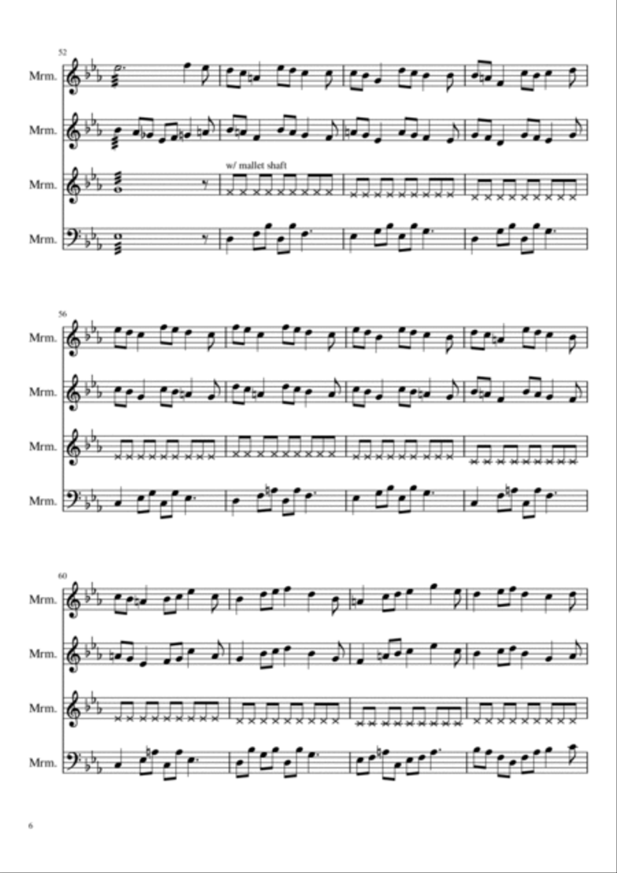 Quartet for Wood Quartet for Wood Percussion Ensemble scores gallery preview page 6