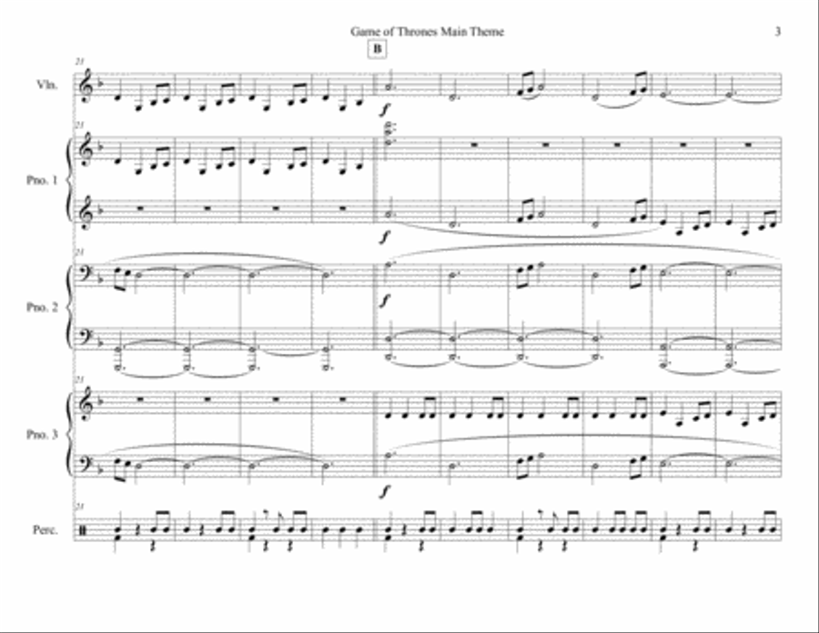 Game Of Thrones Small Ensemble scores gallery preview page 3