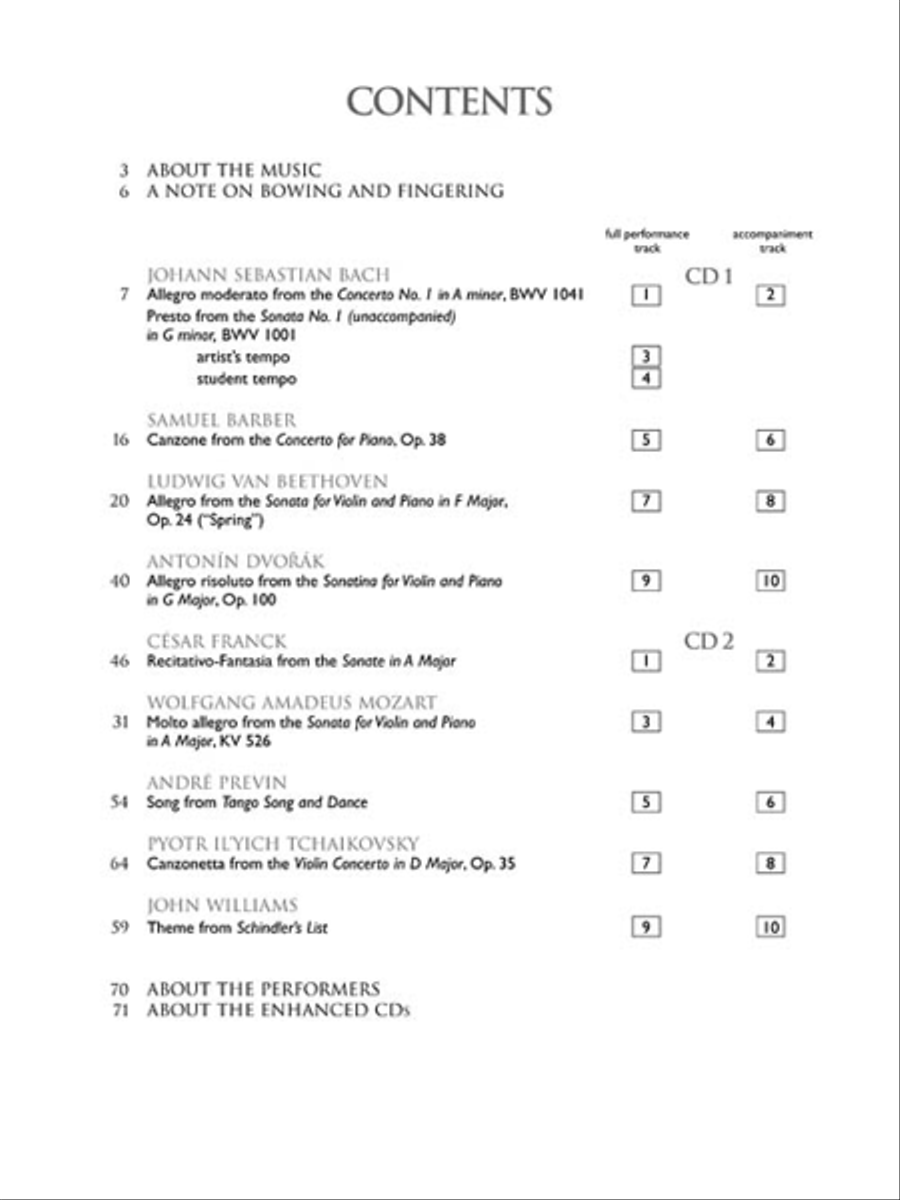 The Violin Collection – Intermediate to Advanced Level Violin Solo scores gallery preview page 3