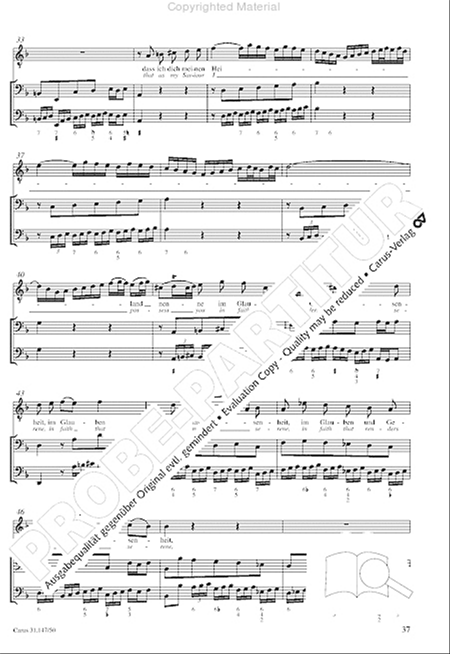 Heart and mouth and thought and action (Herz und Mund und Tat und Leben) (Herz und Mund und Tat und Leben) 4-Part scores gallery preview page 39