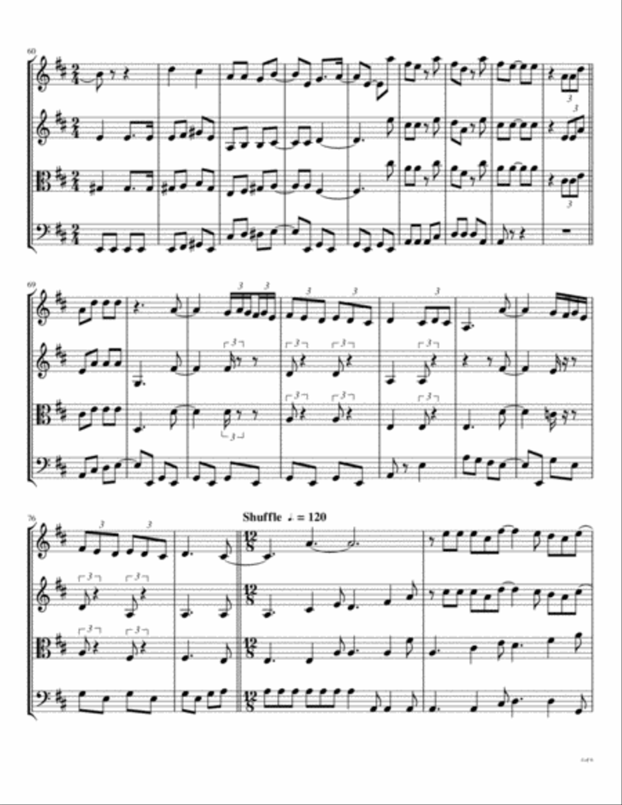 Good Morning Good Morning String Quartet scores gallery preview page 5