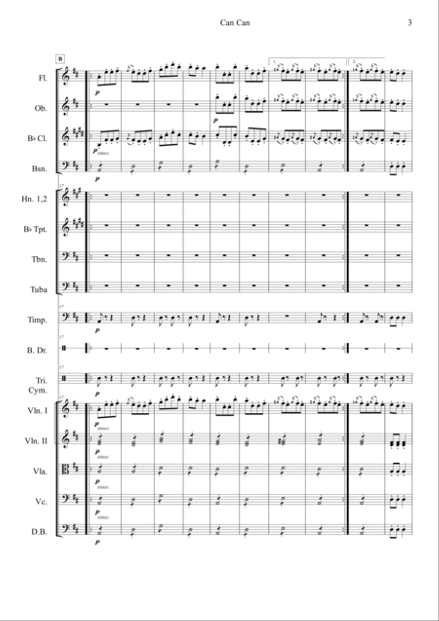Can Can (from Orpheus in the Underworld) Orchestra scores gallery preview page 3