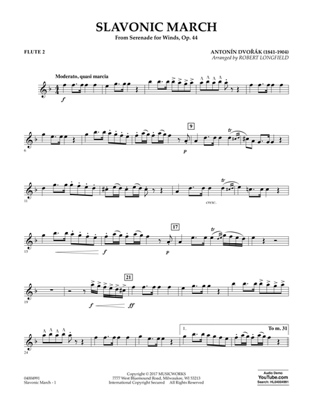 Slavonic March (from Serenade for Winds, Op. 44) - Flute 2