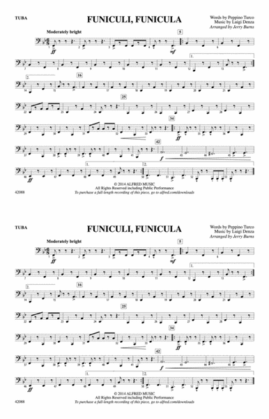 Funiculi, Funicula: Tuba