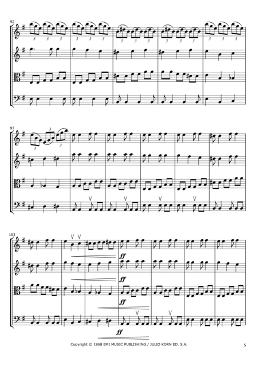 La Foule String Quartet scores gallery preview page 5