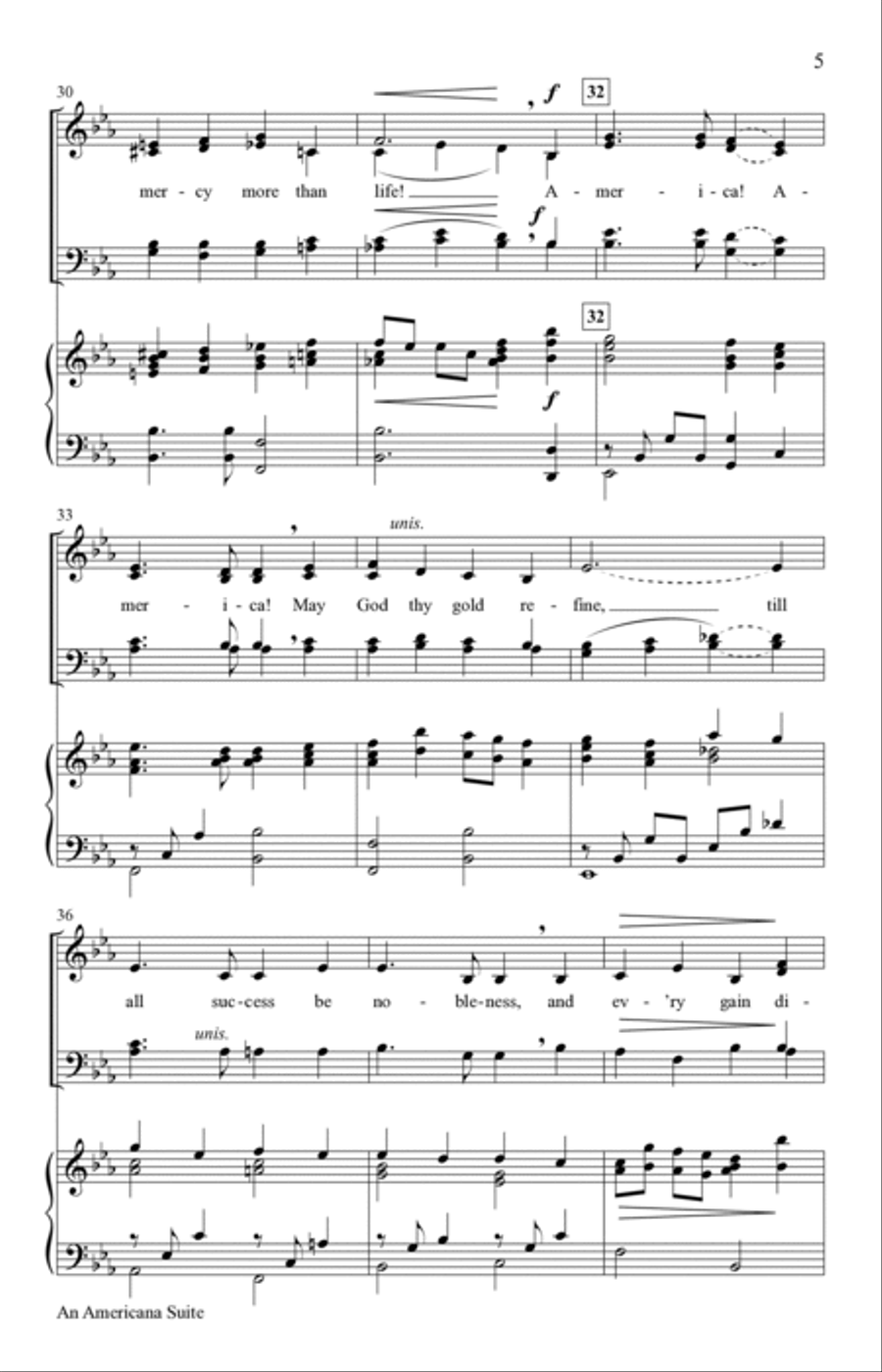 An Americana Suite (Digital) 4-Part scores gallery preview page 5