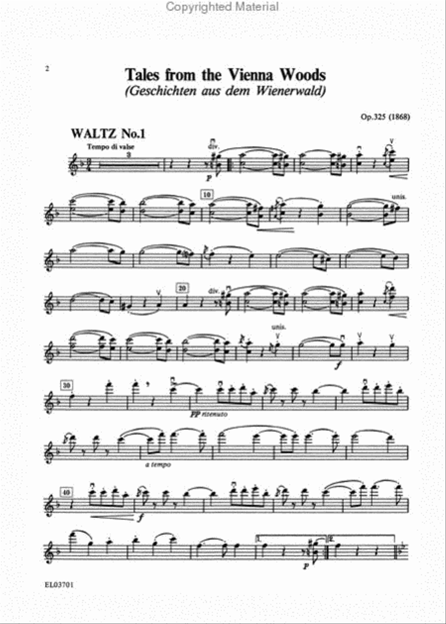 The Best of Johann Strauss, Jr. Waltzes (For String Quartet or String Orchestra) String Quartet scores gallery preview page 2