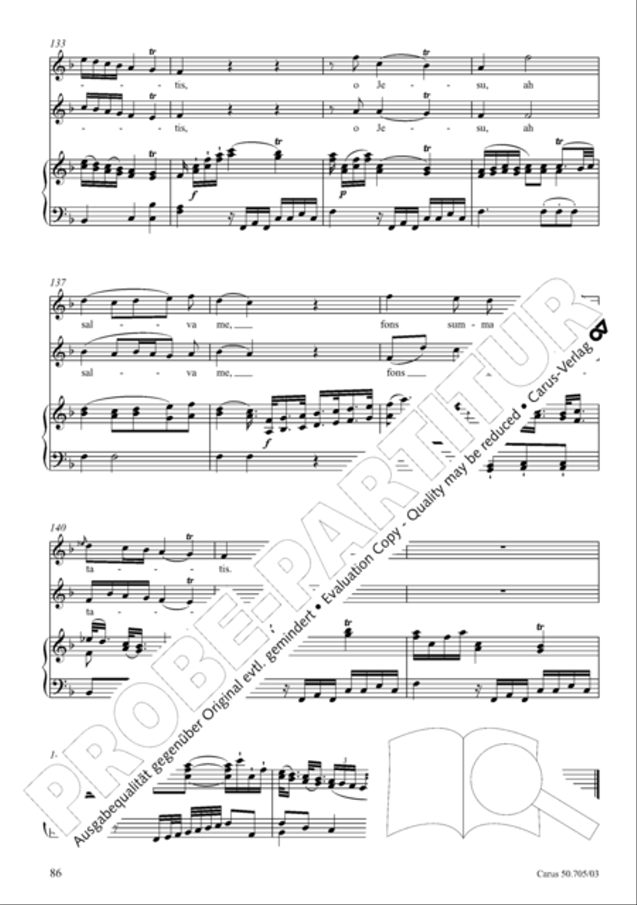 Missa in g. Hasse-Werkausgabe IV/3 4-Part scores gallery preview page 95