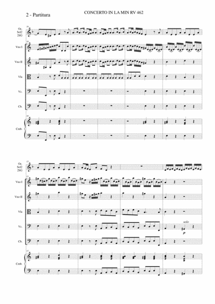 A. Vivaldi Concerto in La minore KV 462 trascrizione per Ocarina e orchestra d'archi image number null