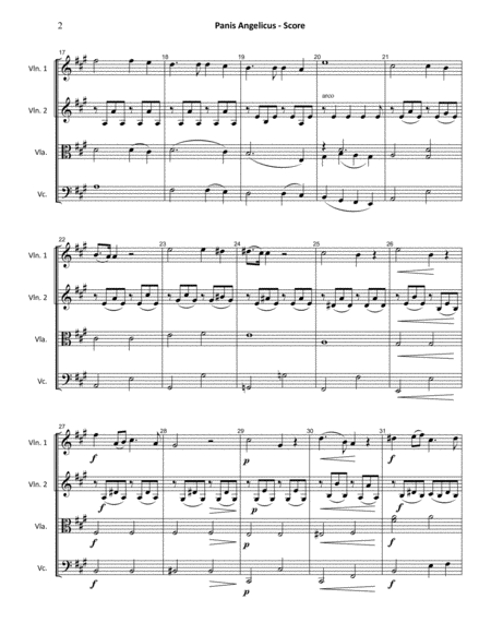 Panis angelicus Op.12, No.5 (Franck) STRING QUARTET image number null