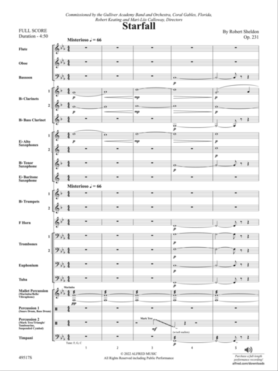 Starfall: Score Concert Band scores gallery preview page 3