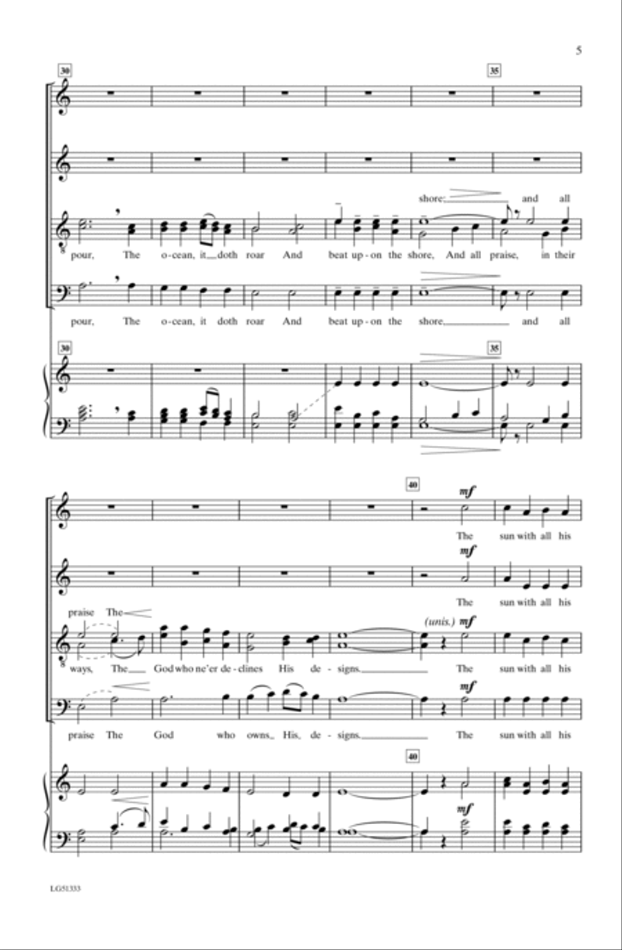 God Is Seen 4-Part scores gallery preview page 4