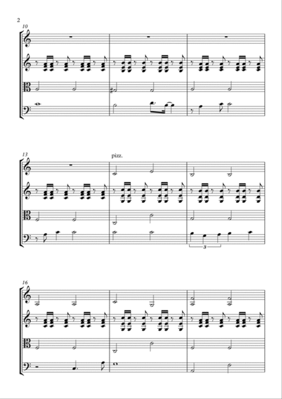 Over The Rainbow (from The Wizard Of Oz) String Quartet scores gallery preview page 2