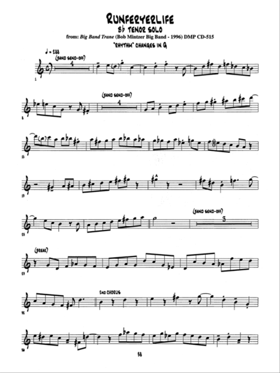 The Music of Bob Mintzer (Solo Transcriptions and Performing Artist Master Class) Saxophone scores gallery preview page 6
