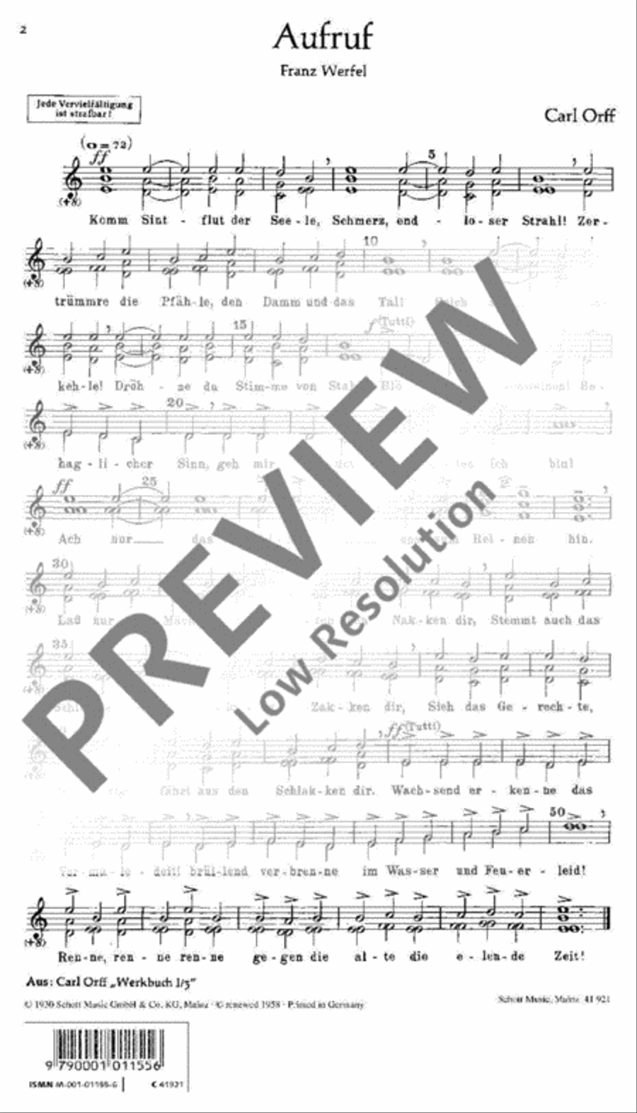 Von der Freundlichkeit der Welt / Aufruf TTB scores gallery preview page 3