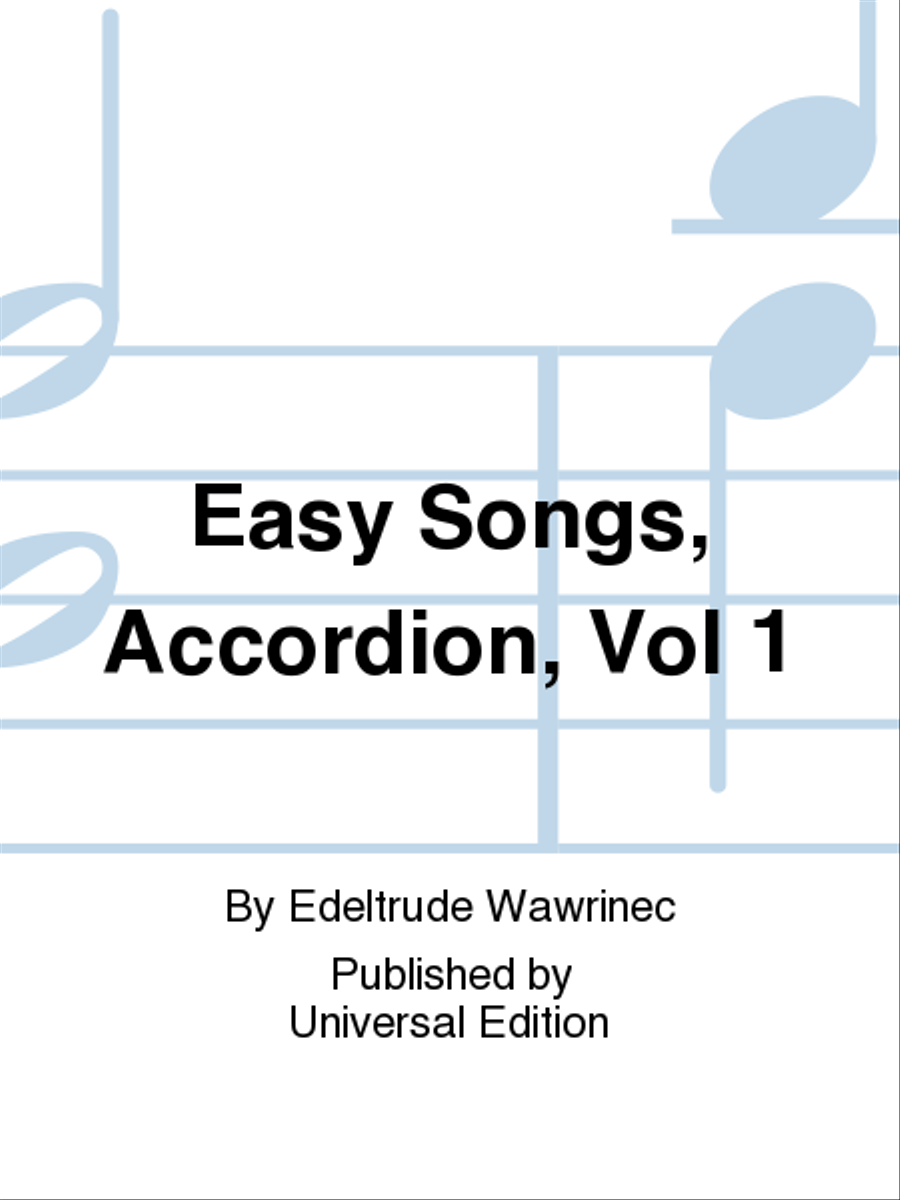 Easy Songs, Accordion, Vol 1 Accordion scores gallery preview page 1