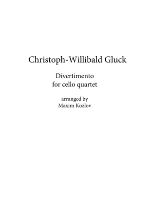 Book cover for Divertimento for cello quartet