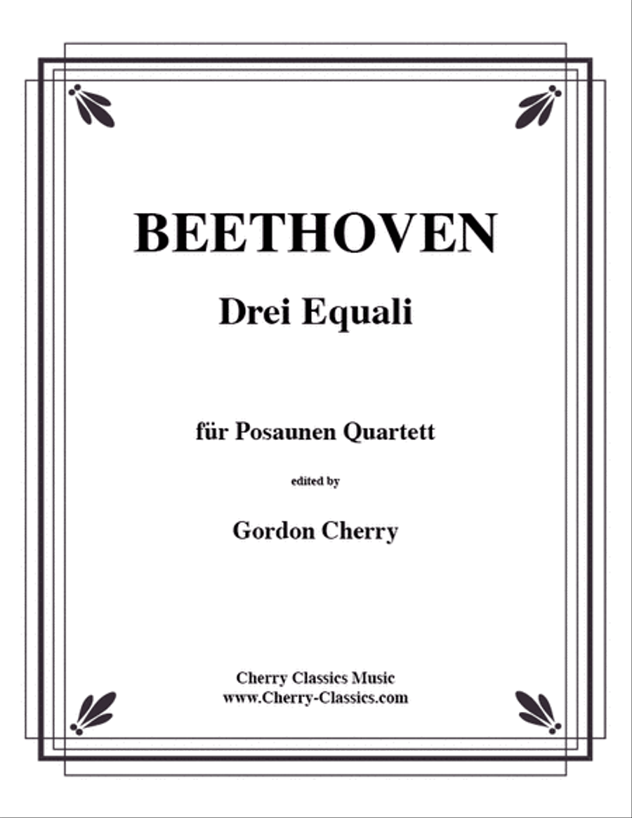 Drei (Three) Equale for Trombone Quartet Trombone Quartet scores gallery preview page 1