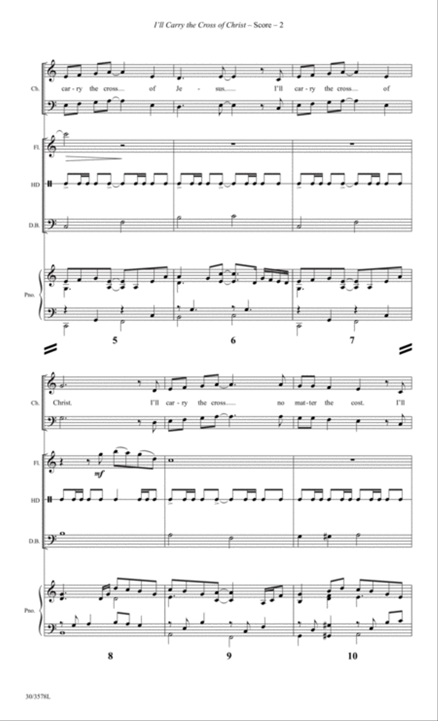 I'll Carry the Cross of Christ - Instrumental Ensemble Score and Parts Choir scores gallery preview page 4
