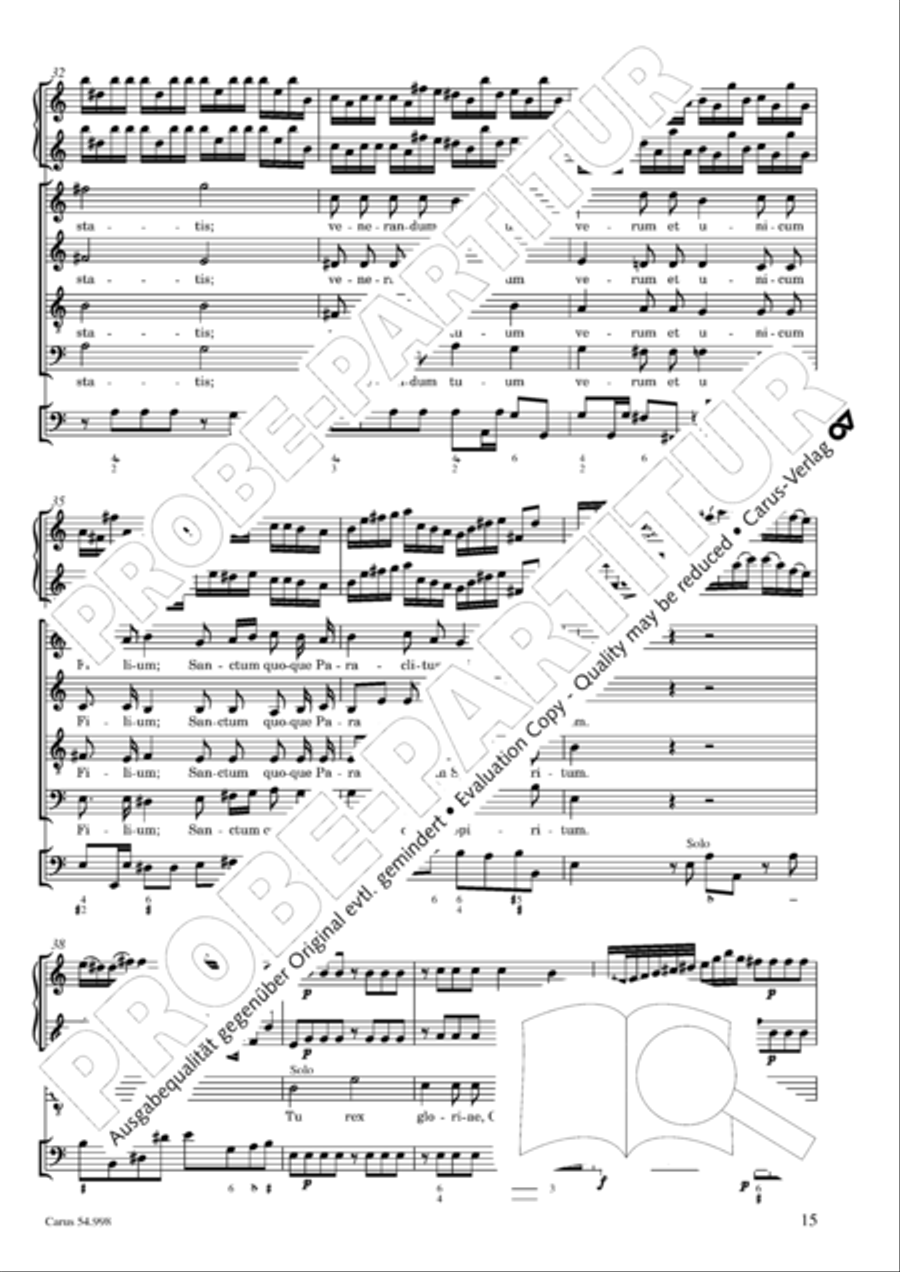 Te Deum in C 4-Part scores gallery preview page 16