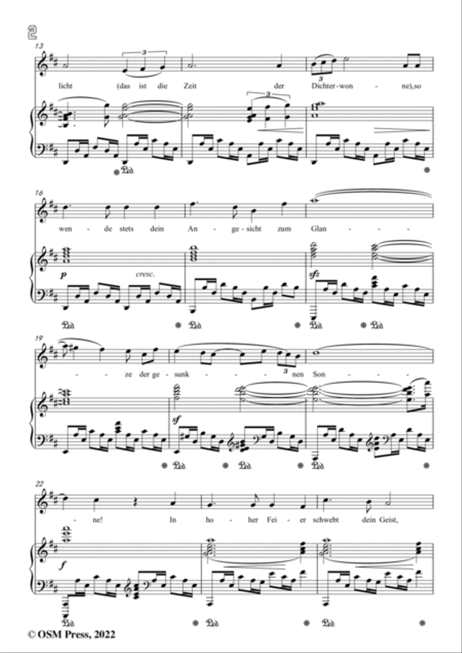Richard Strauss-Des Dichters Abendgang,in D Major Voice scores gallery preview page 4