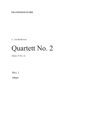 Beethoven No. 2, Opus 18 (Mvt. 1) (sax. 8) (score & parts)