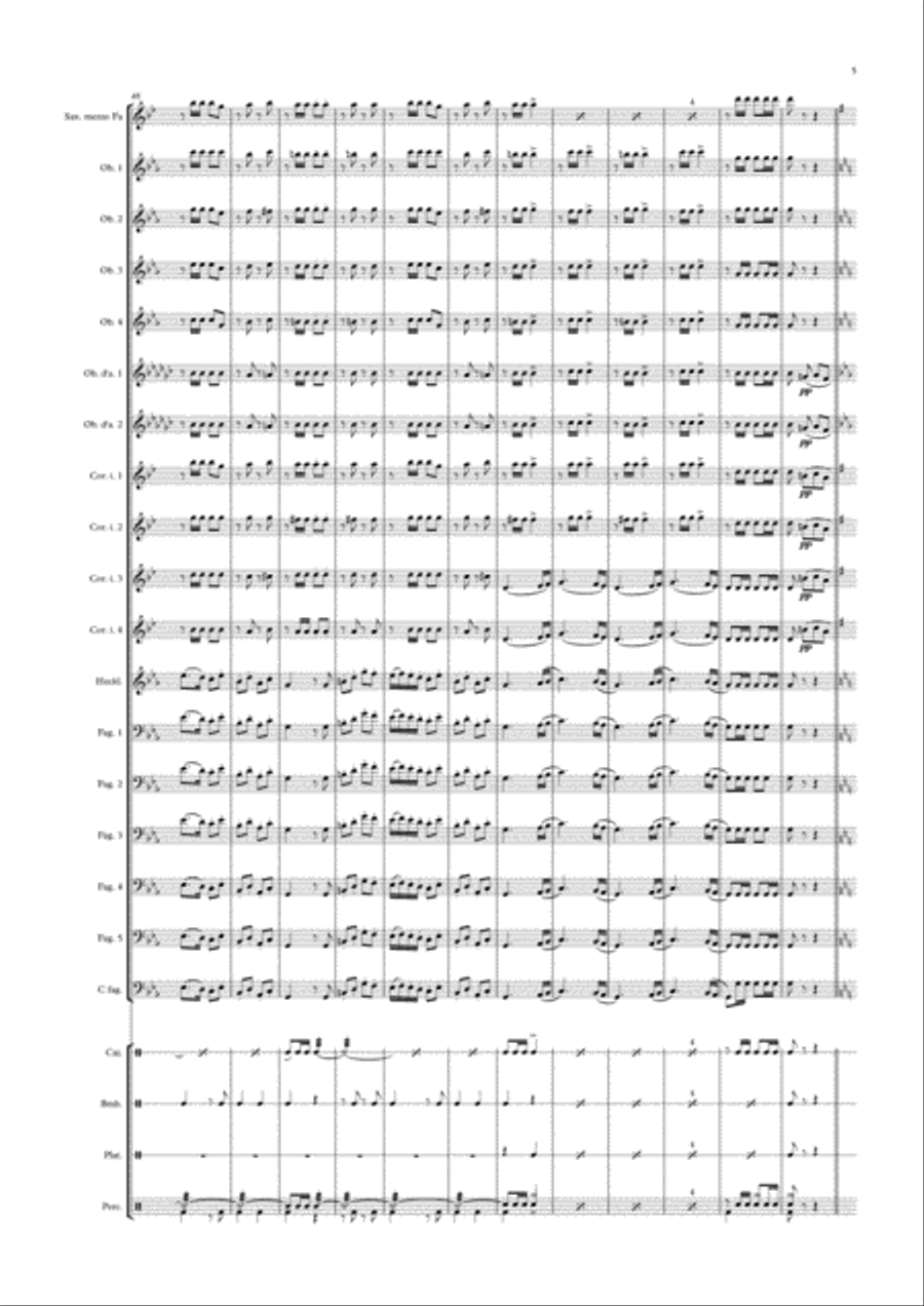 Gallito (pasodoble) for double reed band Woodwind Ensemble scores gallery preview page 5
