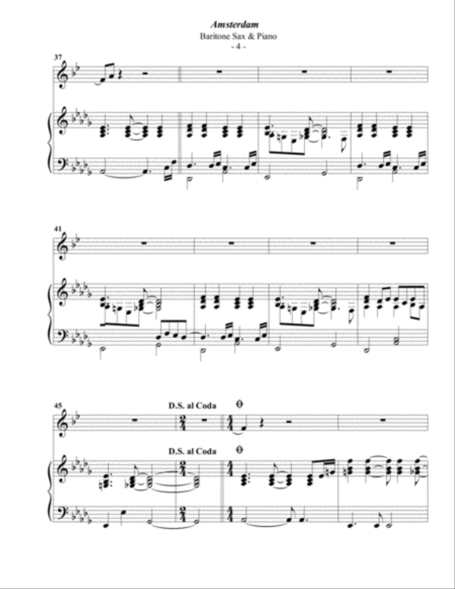 Amsterdam Baritone Saxophone scores gallery preview page 4