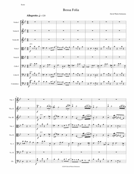 Bossa Folia for string orchestra image number null