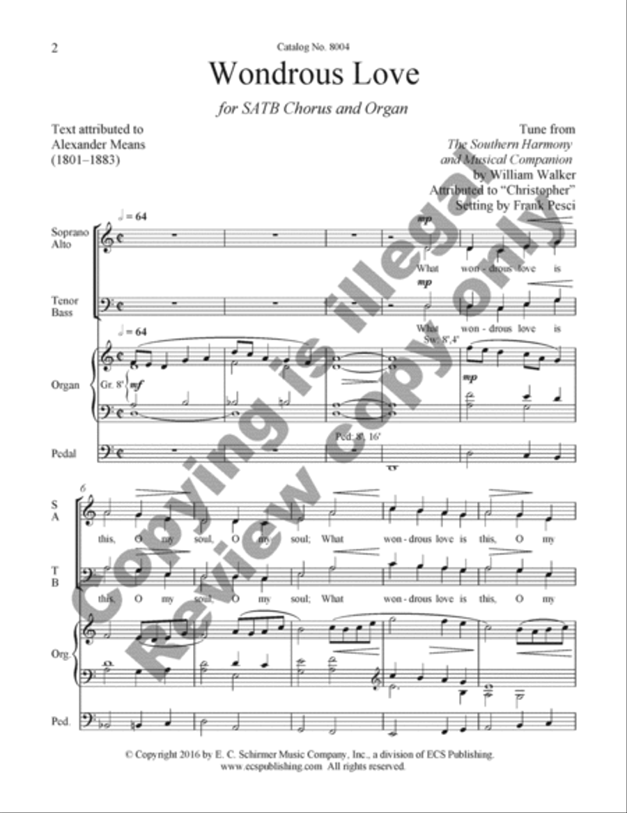 Wondrous Love Wondrous Love 4-Part scores gallery preview page 8