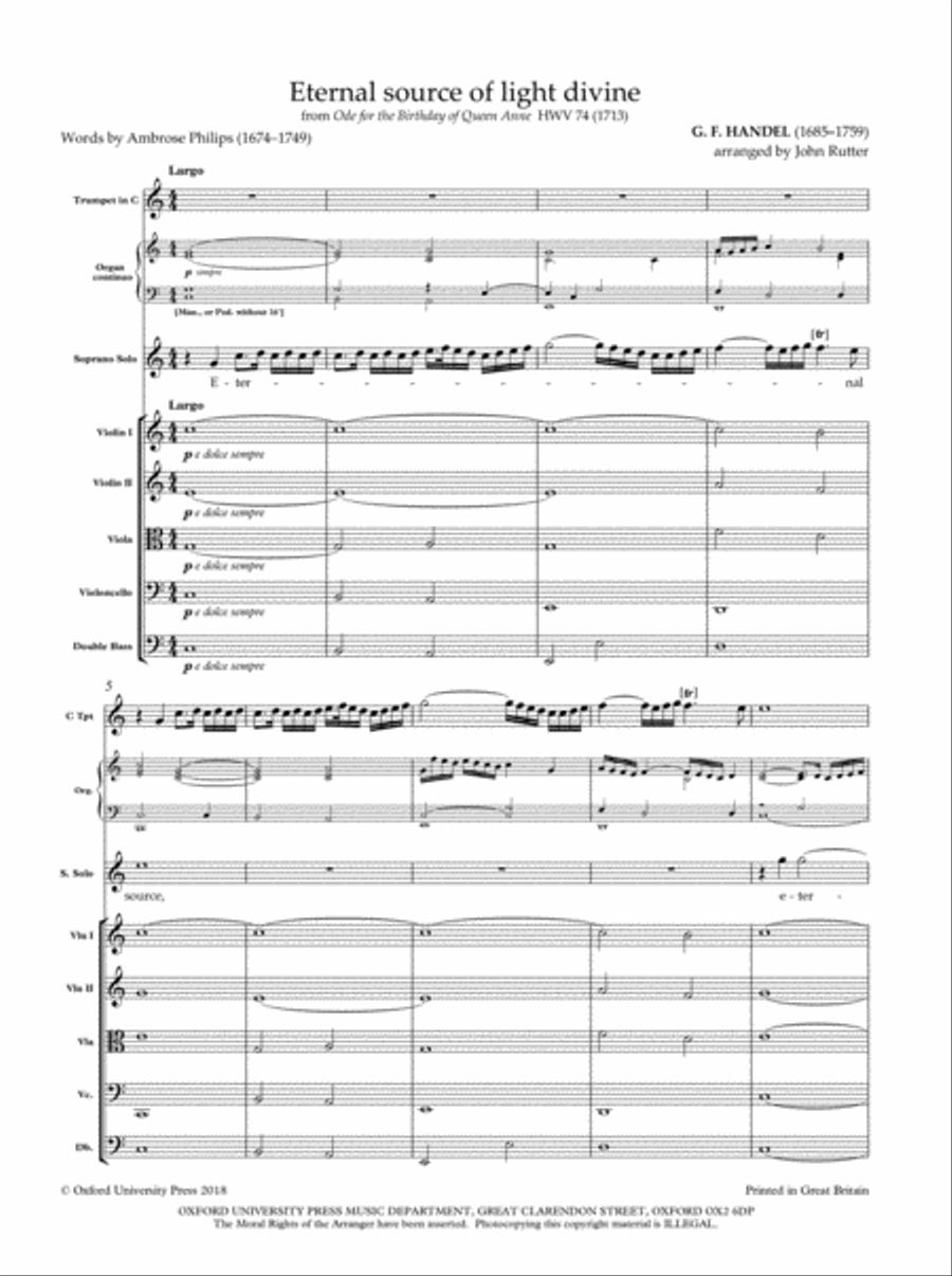 Eternal source of light divine Trumpet Solo scores gallery preview page 2