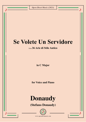 Donaudy-Se Volete Un Servidore,in C Major