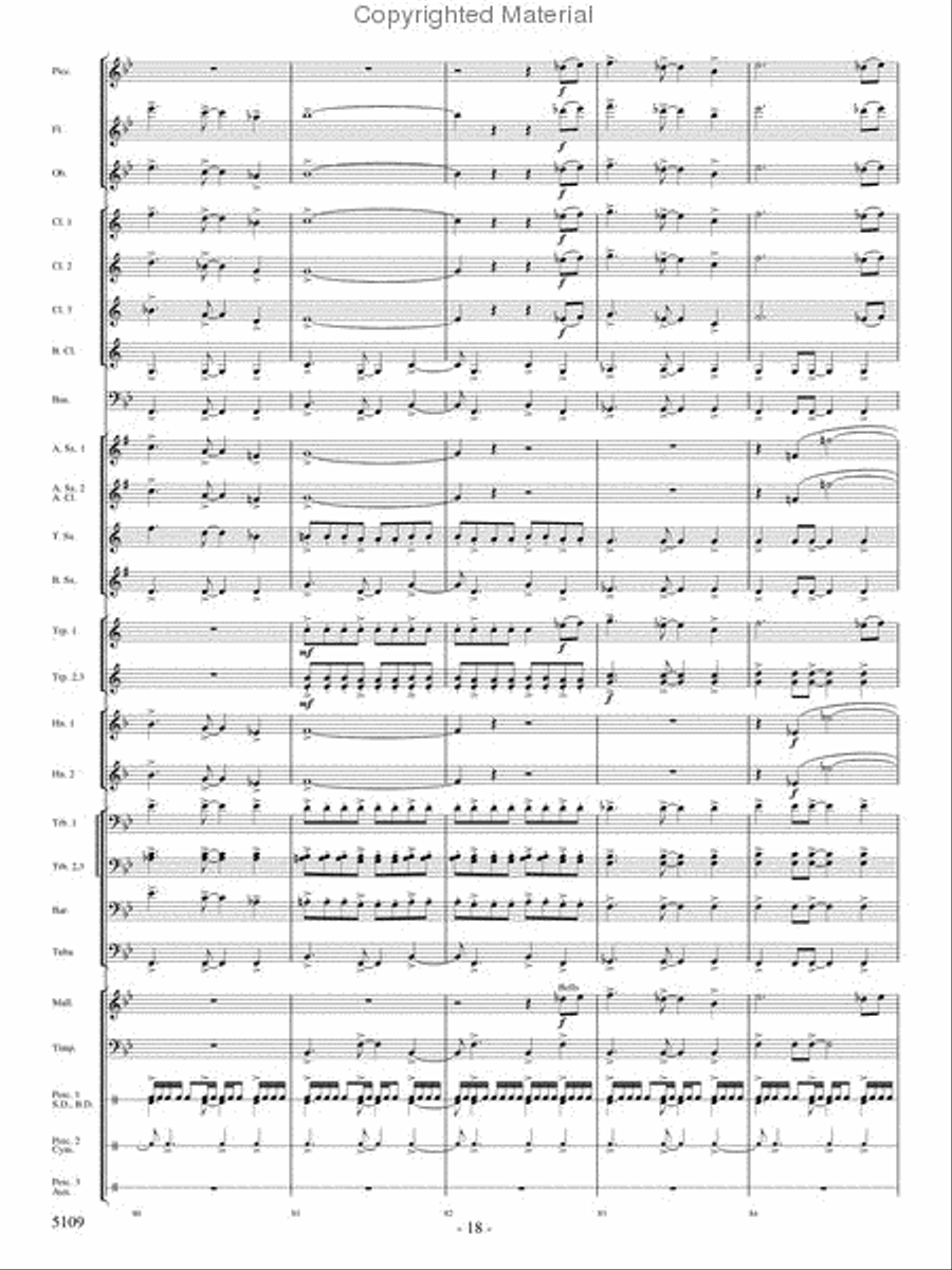 As If On Wings Concert Band scores gallery preview page 17