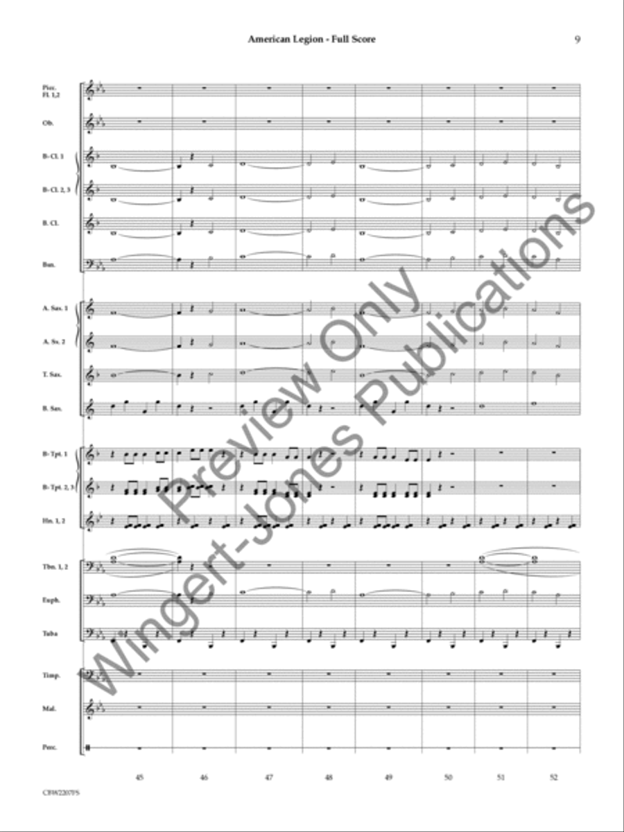 American Legion (Score) Concert Band scores gallery preview page 10
