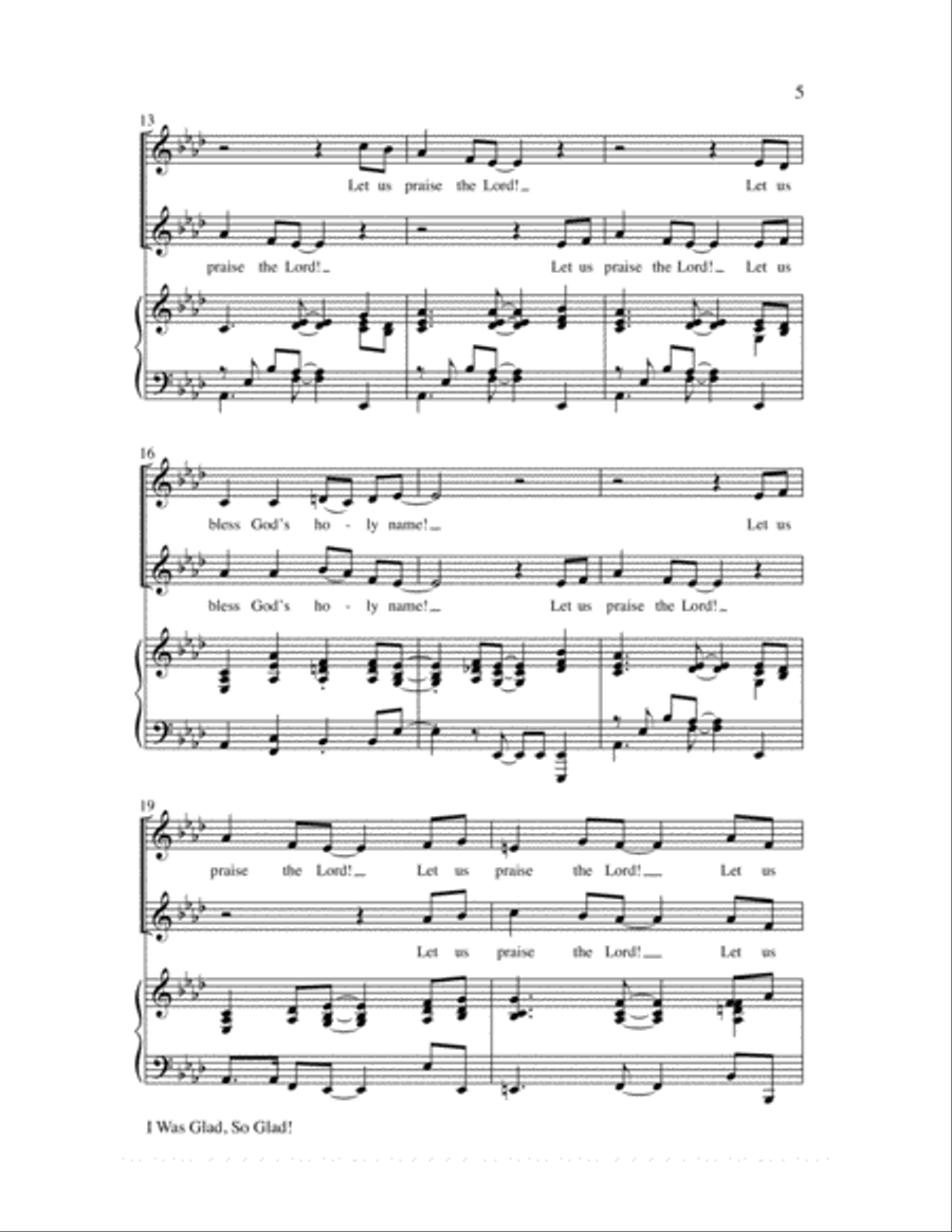 I Was Glad, So Glad! I Was Glad, So Glad! 2-Part scores gallery preview page 5