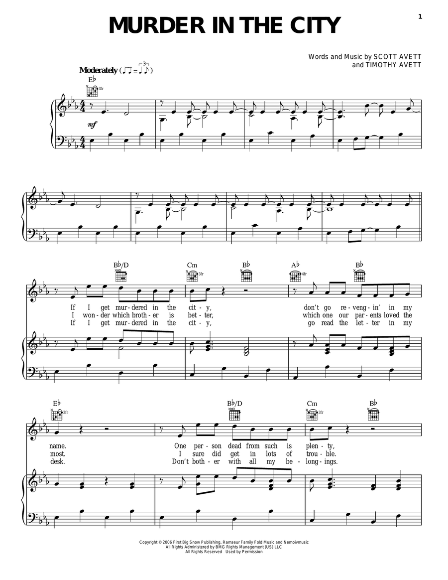Murder In The City Murder In The City Acoustic Guitar scores gallery preview page 1
