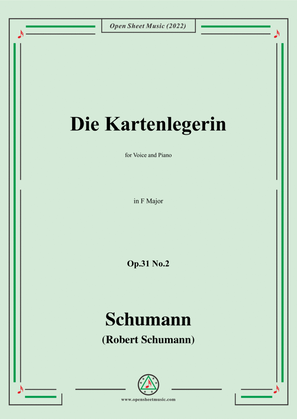Book cover for Schumann-Die Kartenlegerin,Op.31 No.2,in F Major