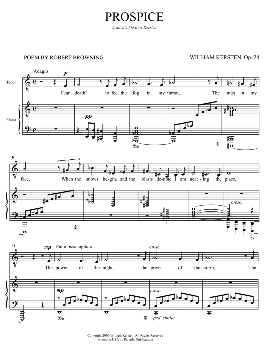 Prospice Prospice Tenor Voice scores gallery preview page 1